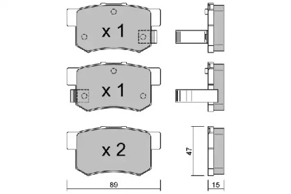 Комплект тормозных колодок AISIN BPHO-2000